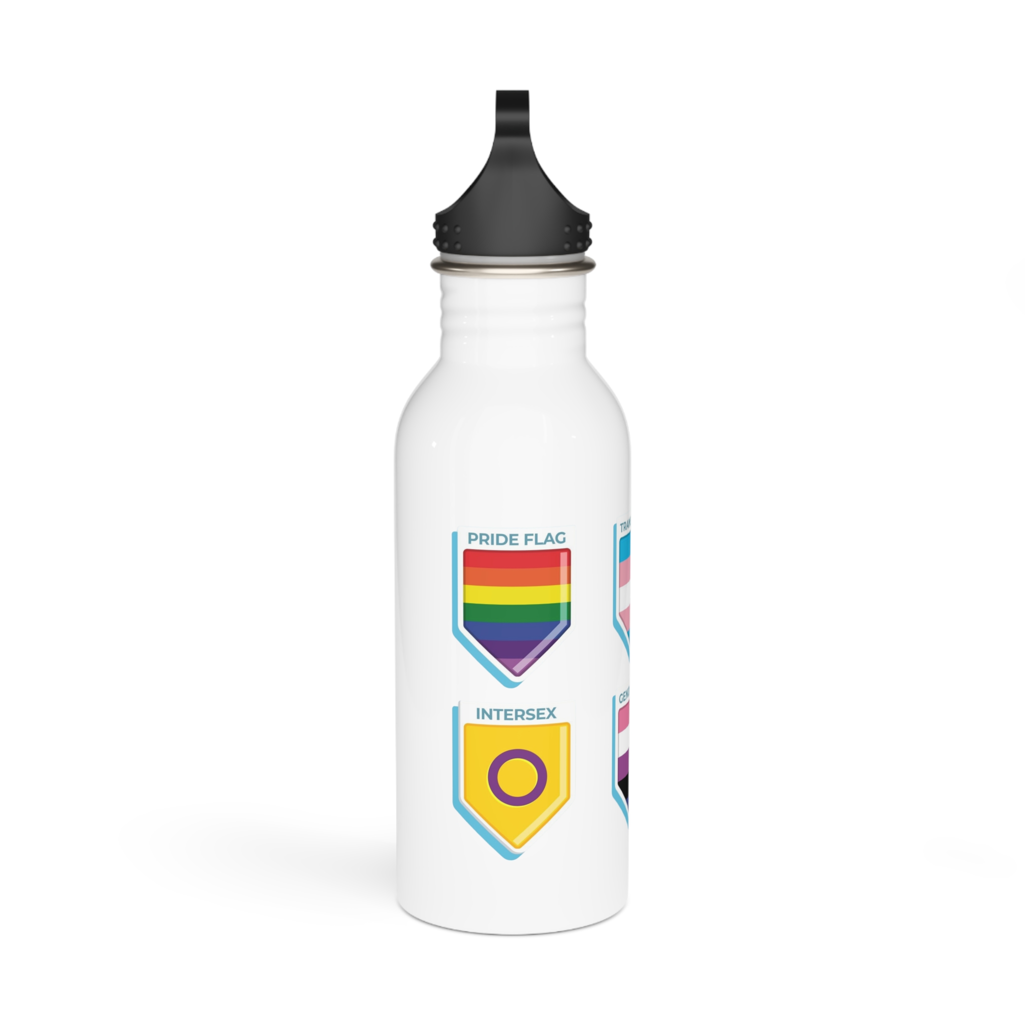 Flat Pride Month Lgbt Flags Collection Stainless Steel Water Bottle - Image 2