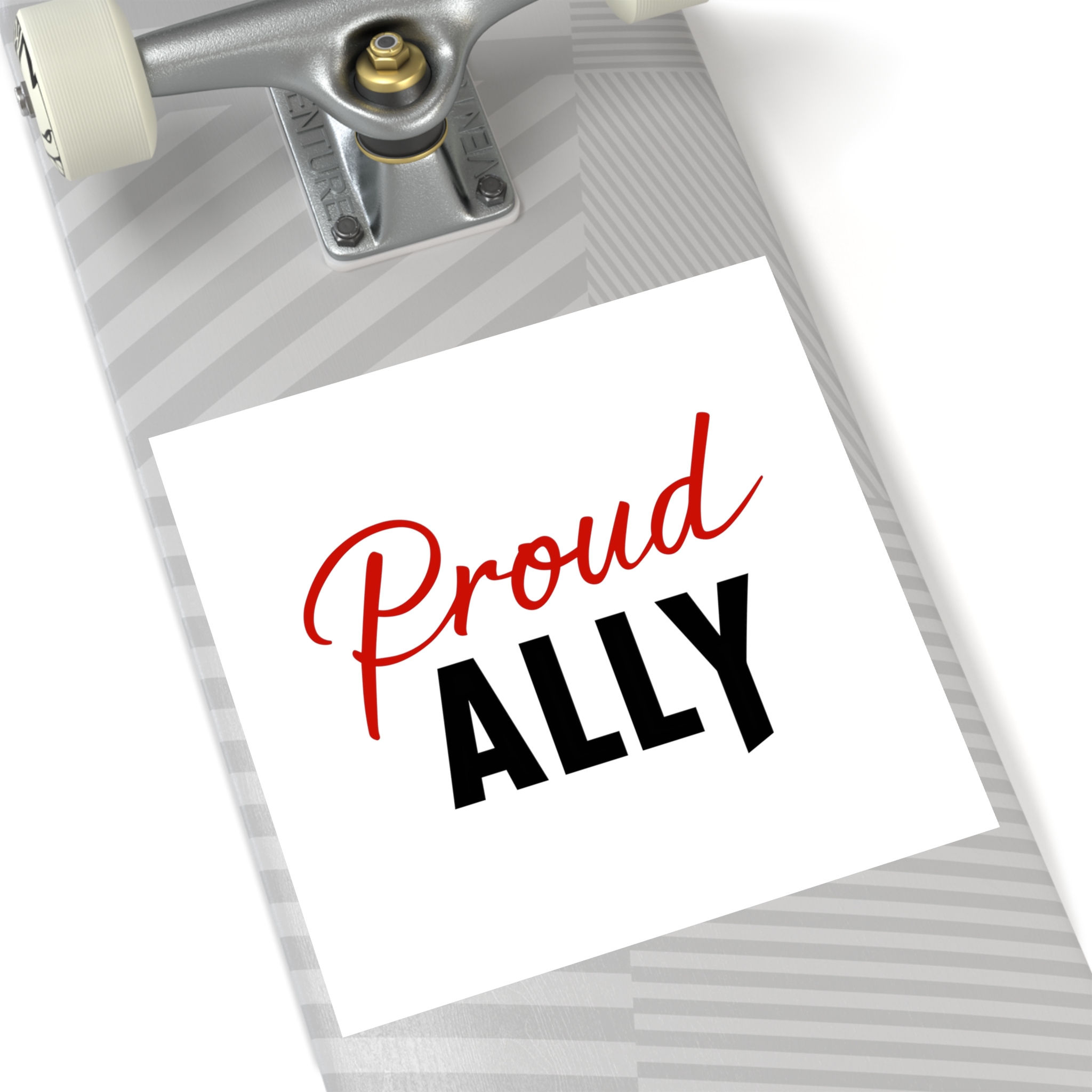 Proud Ally T Shirt Design Isolated White Background Laminate Stickers Square - Image 56