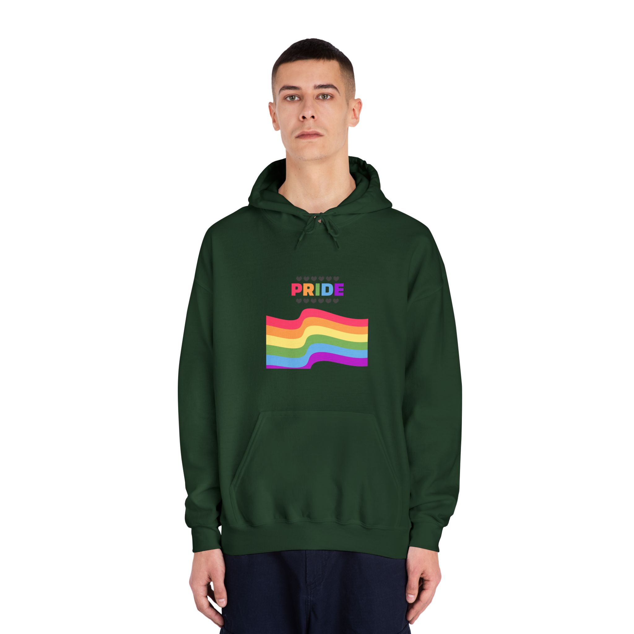 Pride Background With Flag Lgbtq Pride Unisex Dryblend Hooded Sweatshirt - Image 23