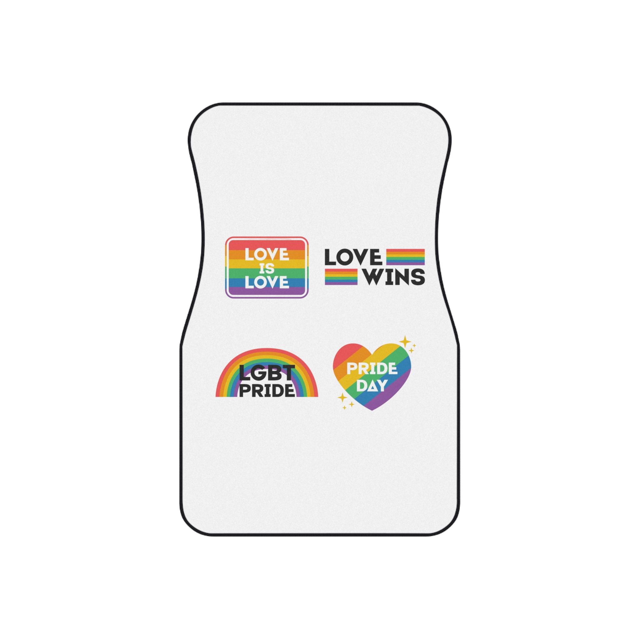 Pride Day Label Collection Design Car Mats Set Of 4 - Image 2