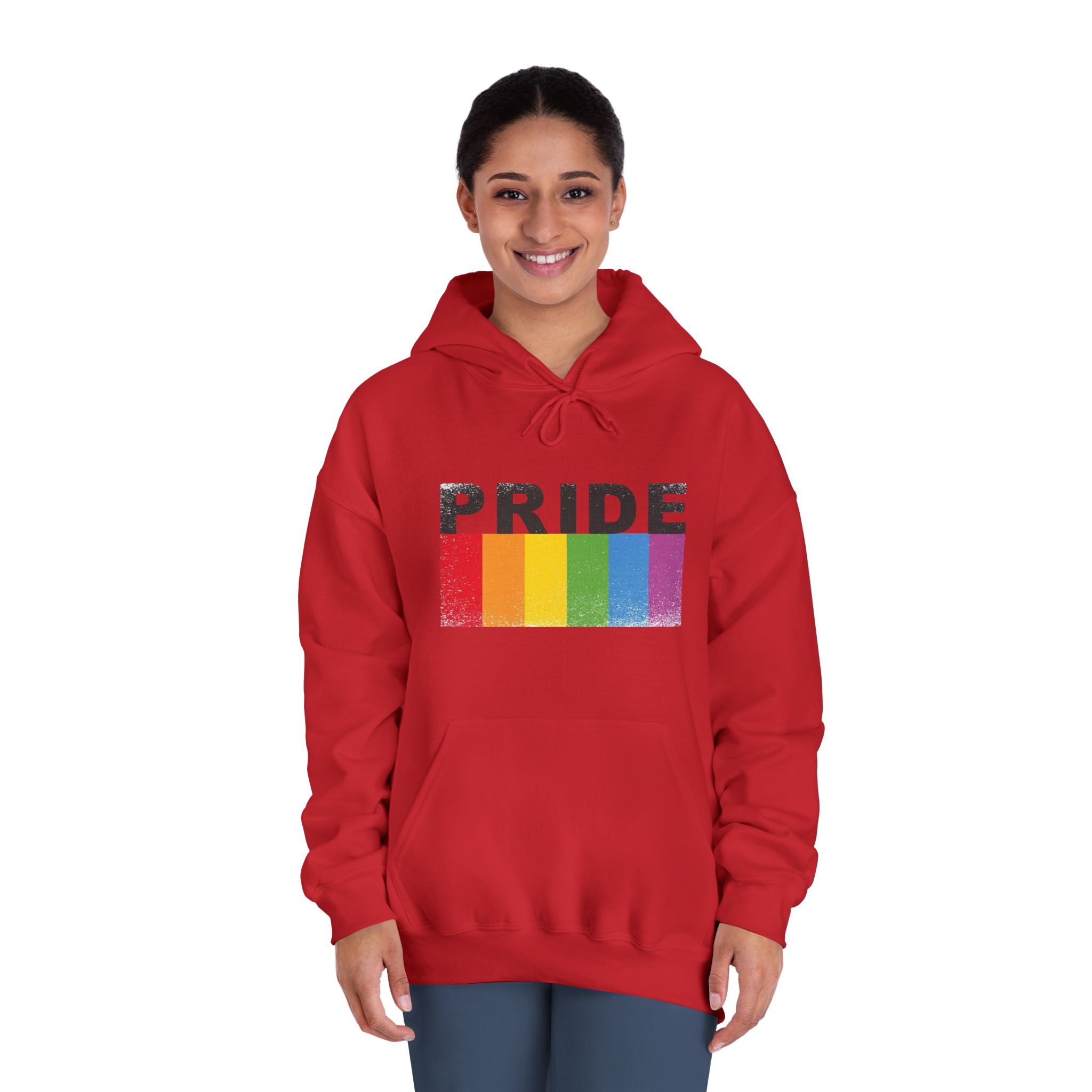 Pride Banner Unisex Dryblend Hooded Sweatshirt - Image 36