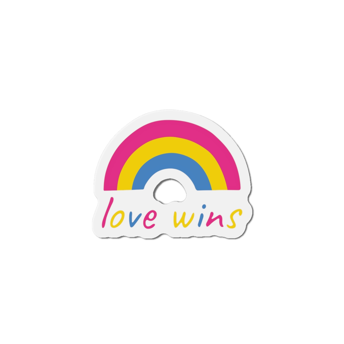 Colorful Rainbow Shape Pansexual Pride Flag Happy Pride Day Lgbtqia Community Pride Month Vector Hand Drawn Doodle Posters Stickers Logo Cards Die Cut Magnets - Image 7