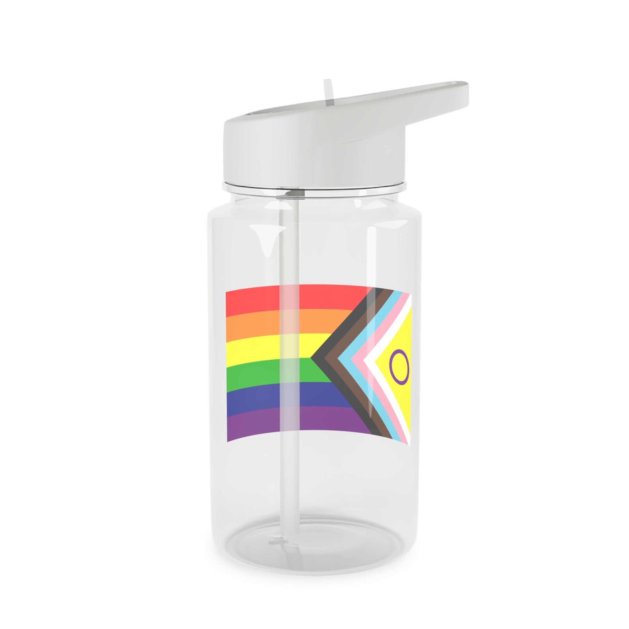 Lgbtq Pride Flag New Lgbtq Pride Flag Vector Updated Intersex Inclusive Progress Pride Flag Tritan Water Bottle - Image 2