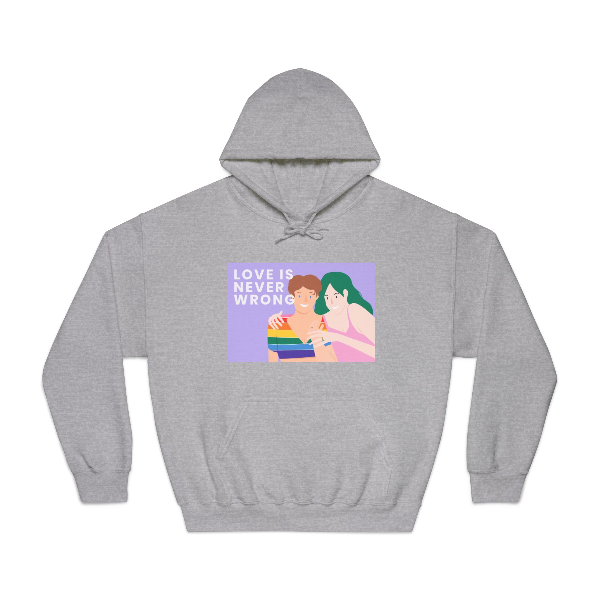Lgbtq Gay Couple Banner Template Pride Month Unisex Dryblend Hooded Sweatshirt - Image 13