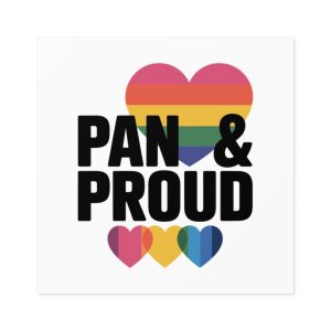 Pan Proud T Shirt Design Isolated White Background 2 Laminate Stickers Square