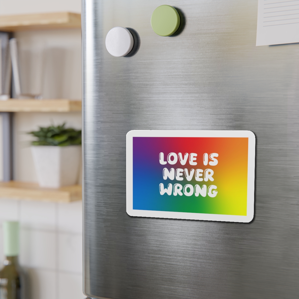 Horizontal Pride Month Vector Background Rainbow Colors Quote Typography Poster Banner Die Cut Magnets - Image 12