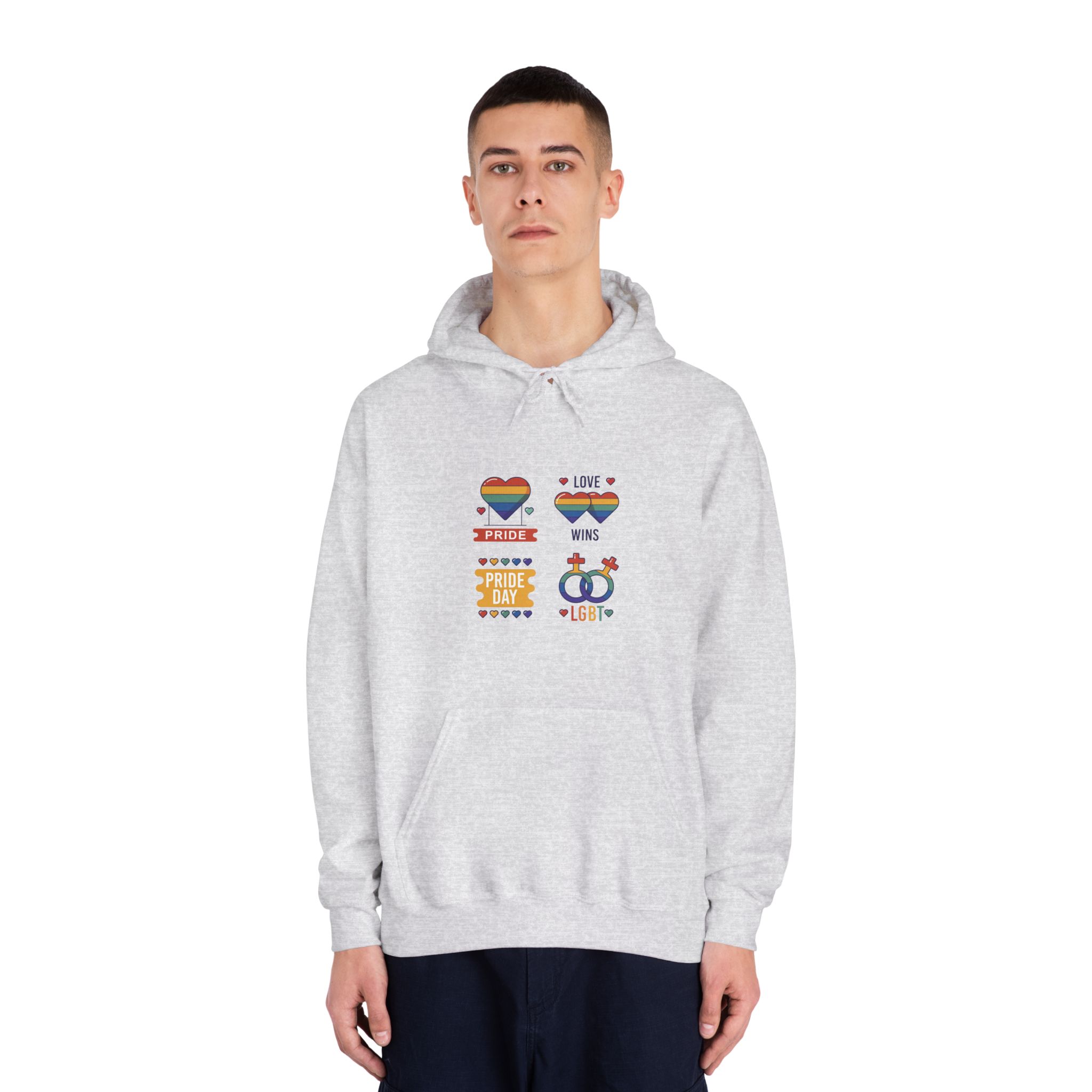 Pride Day Label Collection Concept Unisex Dryblend Hooded Sweatshirt - Image 7