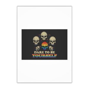 Skull Pride Rainbow Vintage Vector Premium T Shirt Gift Wrapping Paper Sheets 1pc