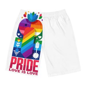 Colorful Poster Rainbow Mens Board Shorts Aop