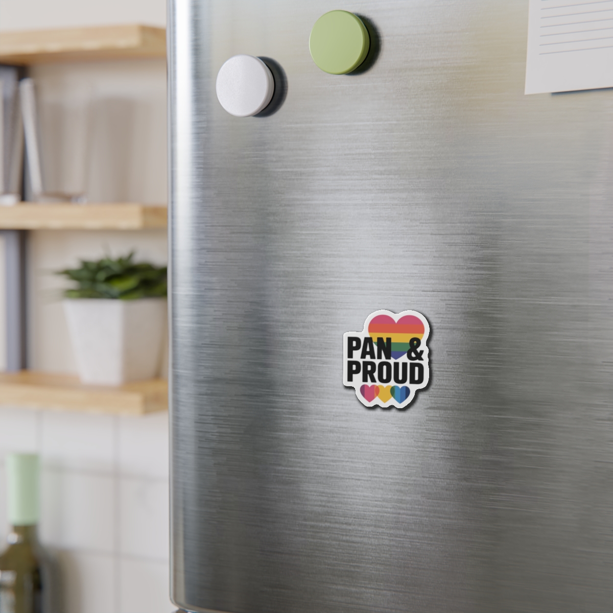 Pan Proud T Shirt Design Isolated White Background 2 Die Cut Magnets - Image 3