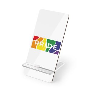 Gay Pride Month Colors Lgbtq Rainbow Background Tolerance Festival Mobile Display Stand For Smartphones