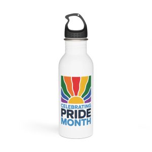 Celebrating Pride Month Colorful Graphic Design (1) Stainless Steel Water Bottle