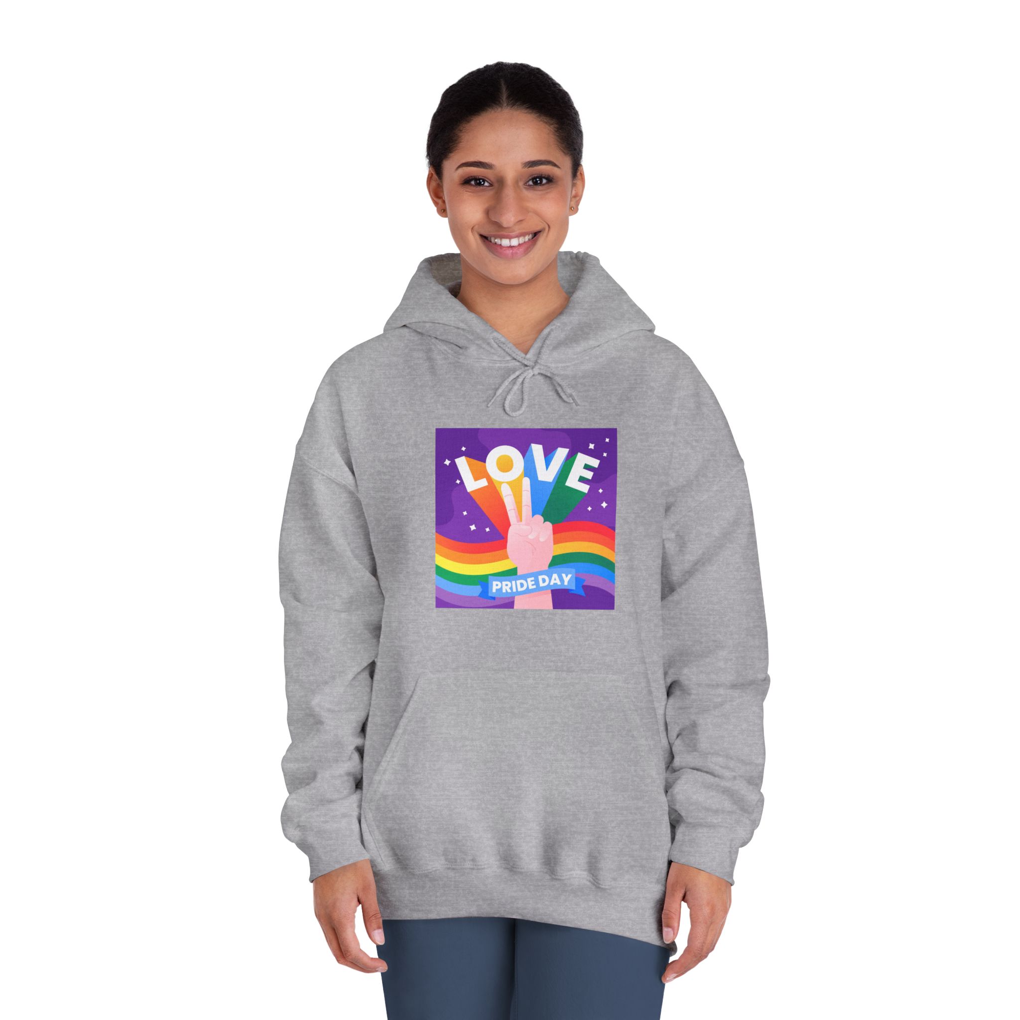 Pride Day Event Message Design Unisex Dryblend Hooded Sweatshirt - Image 16