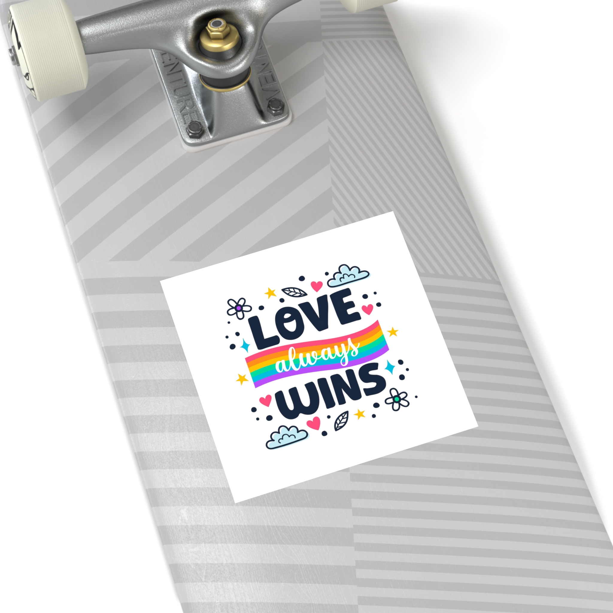Pride Day Lettering Style Laminate Stickers Square - Image 36