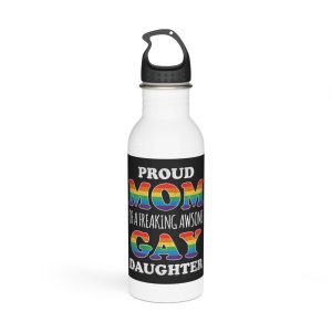 Mother Day Pride Rainbow Typography Vector Premium T Shirt(3) Stainless Steel Water Bottle