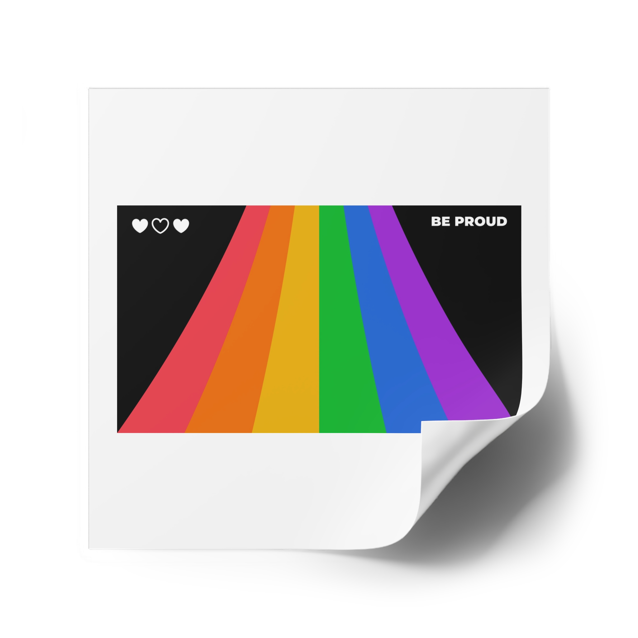 Modern Colorful Pride Zoom Background Laminate Stickers Square - Image 74