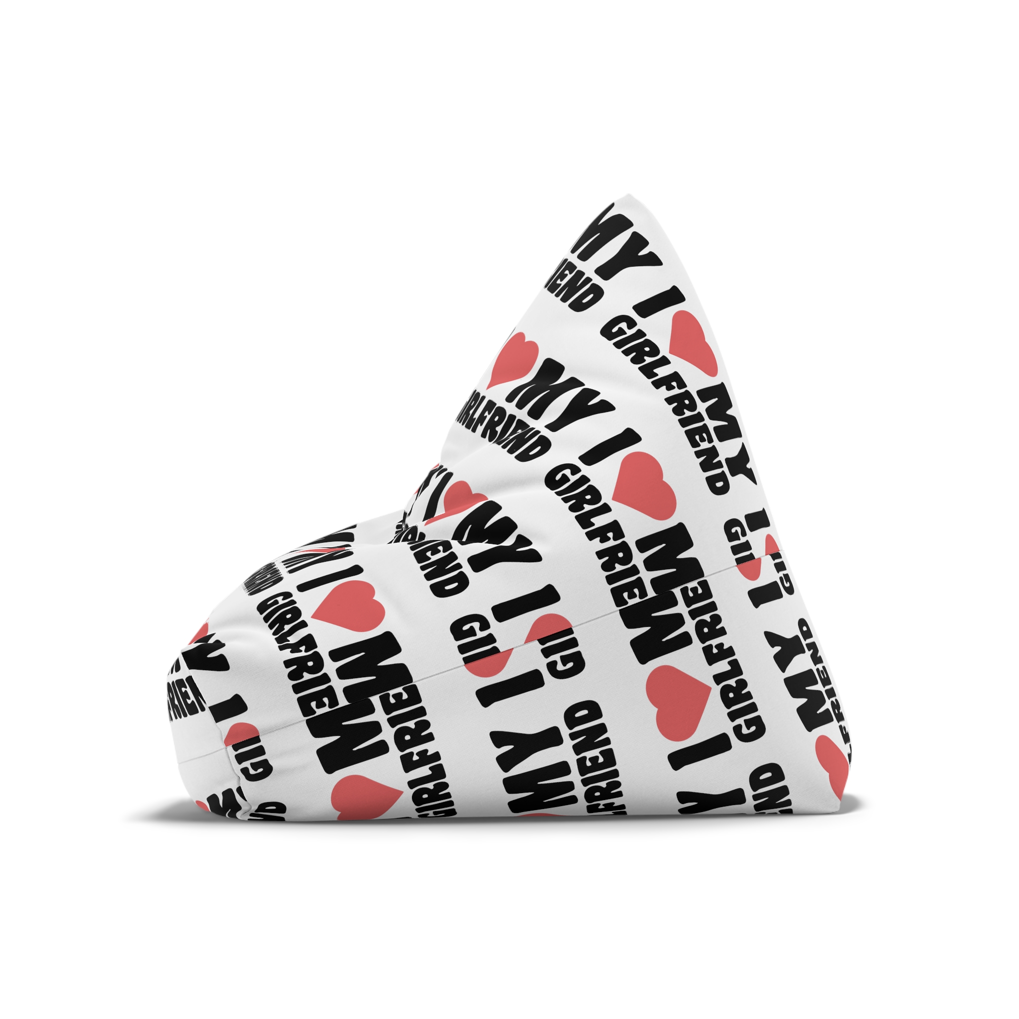 I Love My Girlfriend Iheart My Girlfriend (1) Bean Bag Chair Cover - Image 8