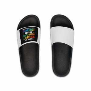 Pride Gay Lgbt Rainbow Tshirt Design(4) Mens Slide Sandals
