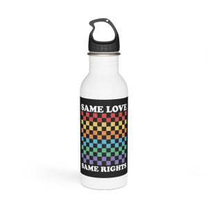 Pride Lgbt Gay Typography T Shirt Design Stainless Steel Water Bottle