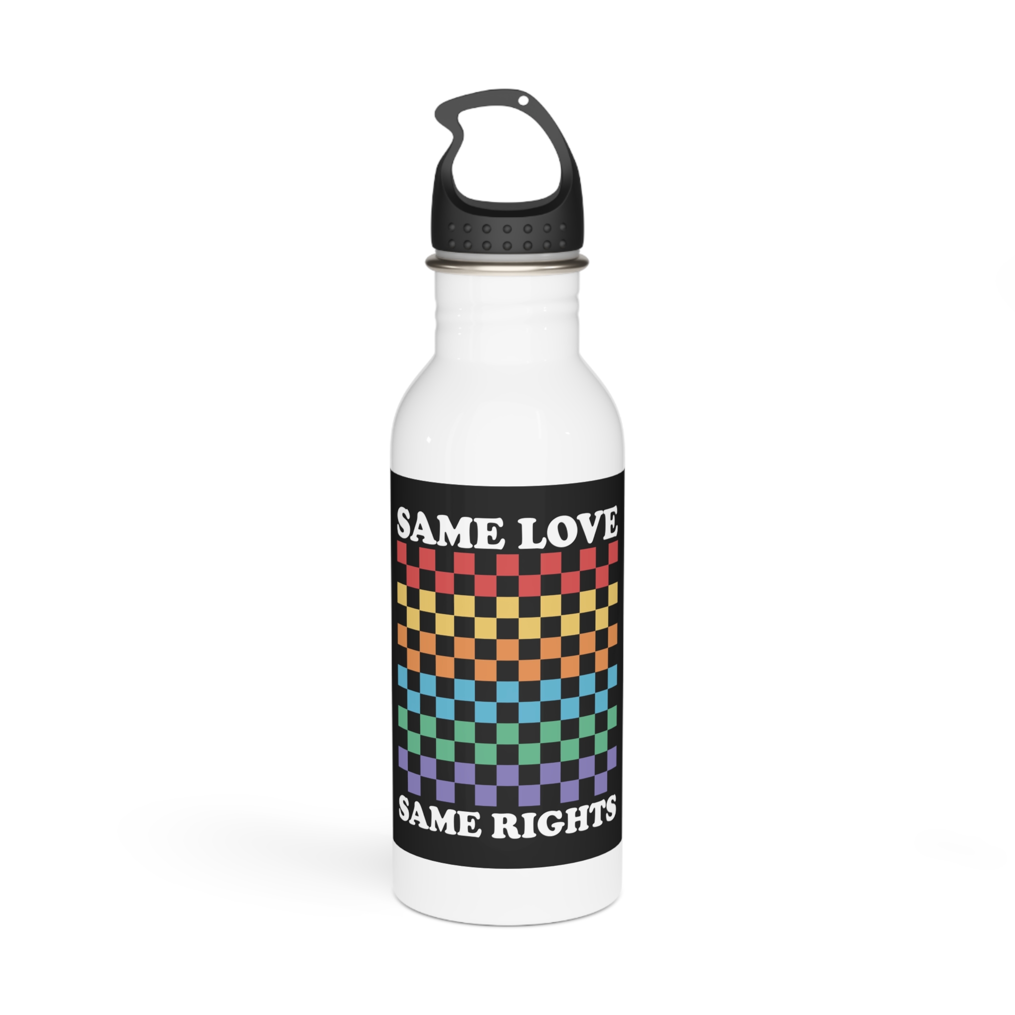Pride Lgbt Gay Typography T Shirt Design Stainless Steel Water Bottle