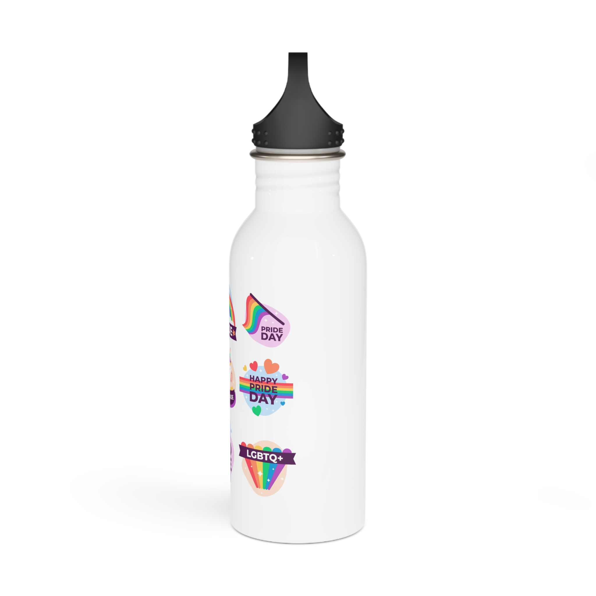 Labels Design Pride Day Event Stainless Steel Water Bottle - Image 4