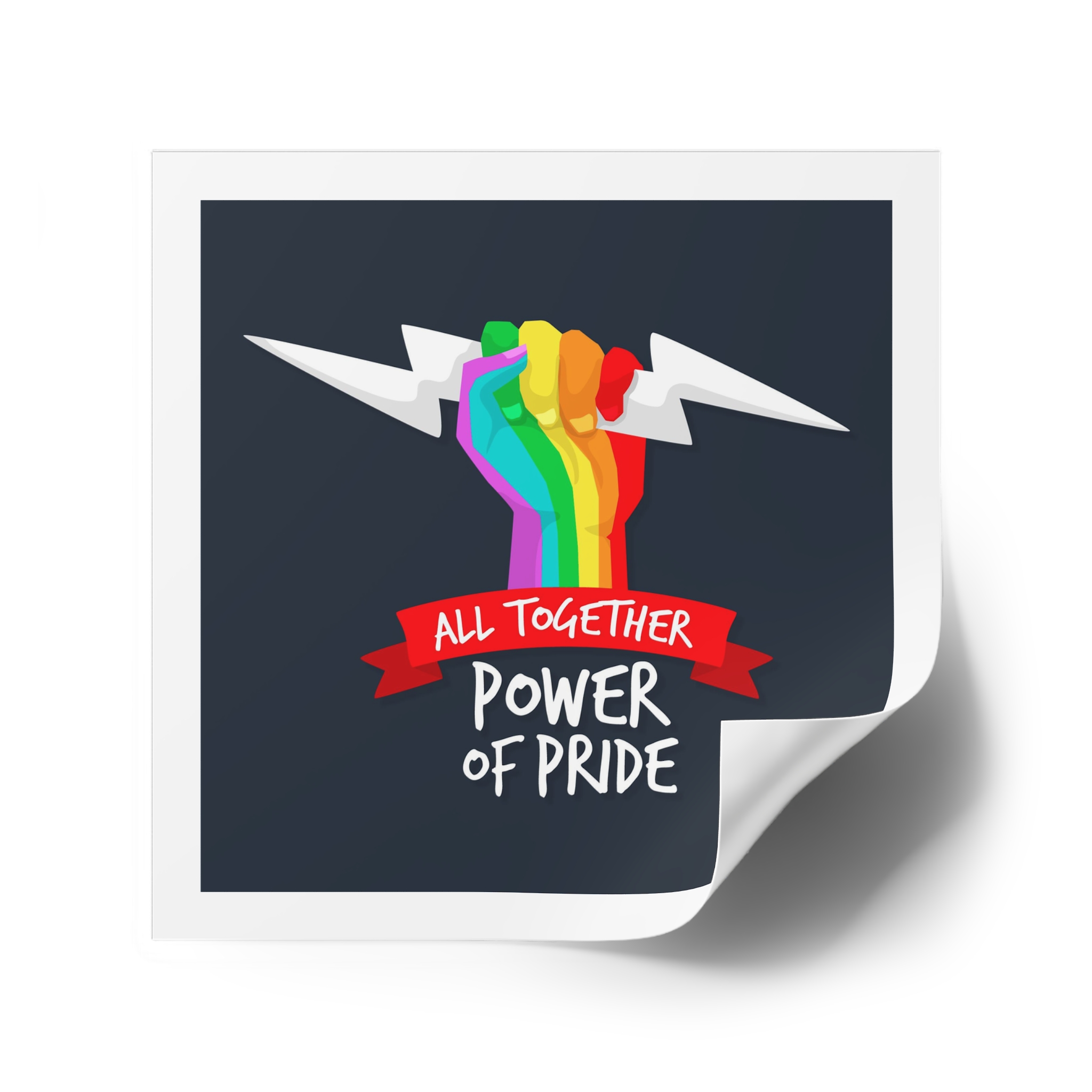 Pride Day Event Theme Laminate Stickers Square - Image 74