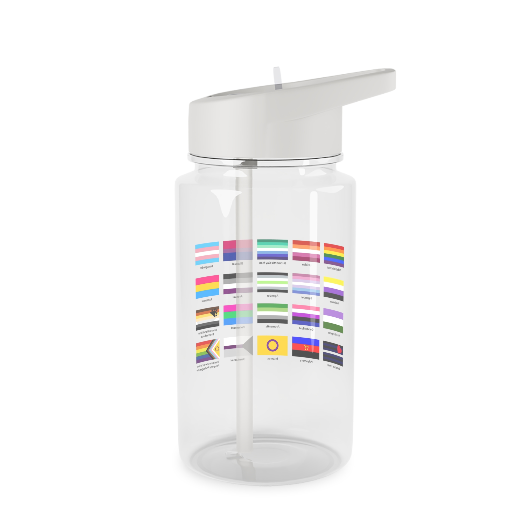 Lgbtq Community Flags Set Lgbt Sexual Identity Pride Flags Collection Rainbow Lesbian Gay Bisexual Tritan Water Bottle - Image 2