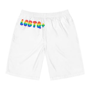 Pride Rainbow Lettering Text Writing Pattern Freedom Love Heart Homo Colors Flag Parade Lgbtq Flag W Mens Board Shorts Aop