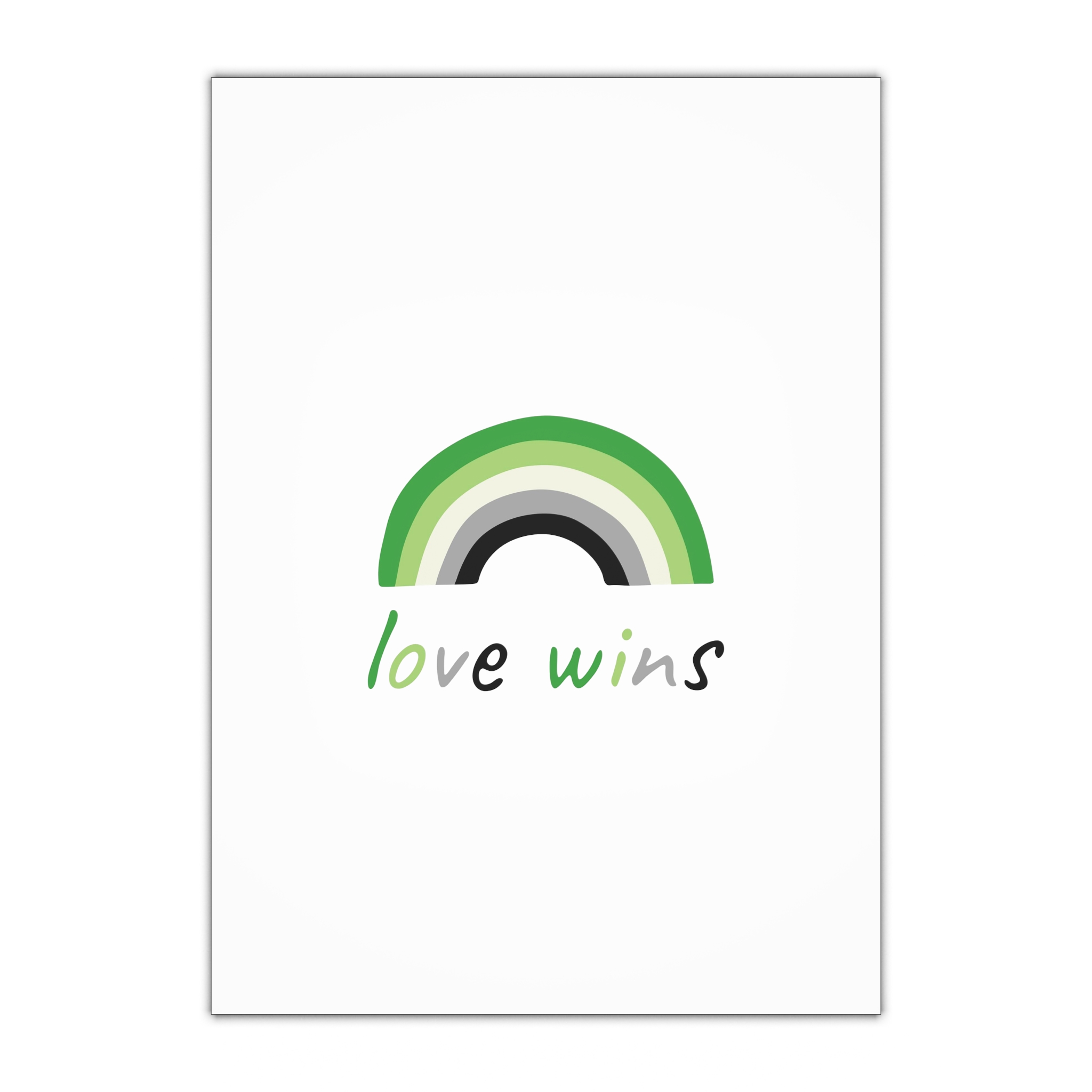 Colorful Rainbow Shape Aromantic Pride Flag Happy Pride Day Lgbtqia Community Pride Month Vector Hand Drawn Doodle Posters Stickers Logo Cards Gift Wrapping Paper Sheets 1pc