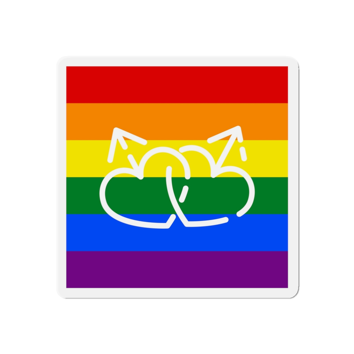 Fight Lgbt Rainbow Icon Element Gender Identity Icon Thin Line Icon Website Design Development App D Die Cut Magnets - Image 4