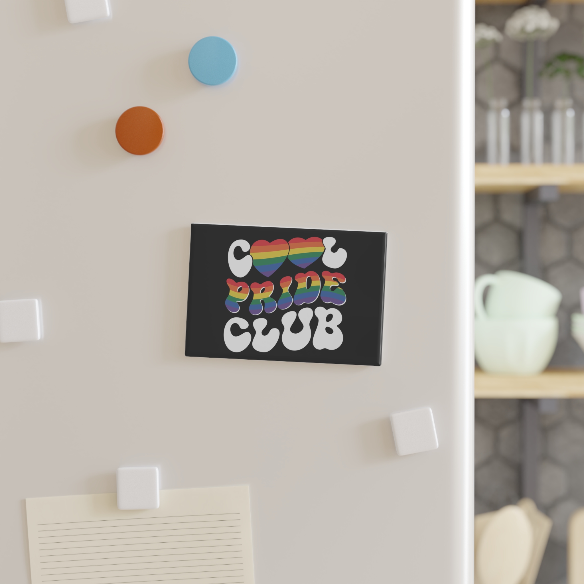Rainbow Club Logo With Word Rainbow Top Button Magnet Rectangle 1 And 10 Pcs - Image 7