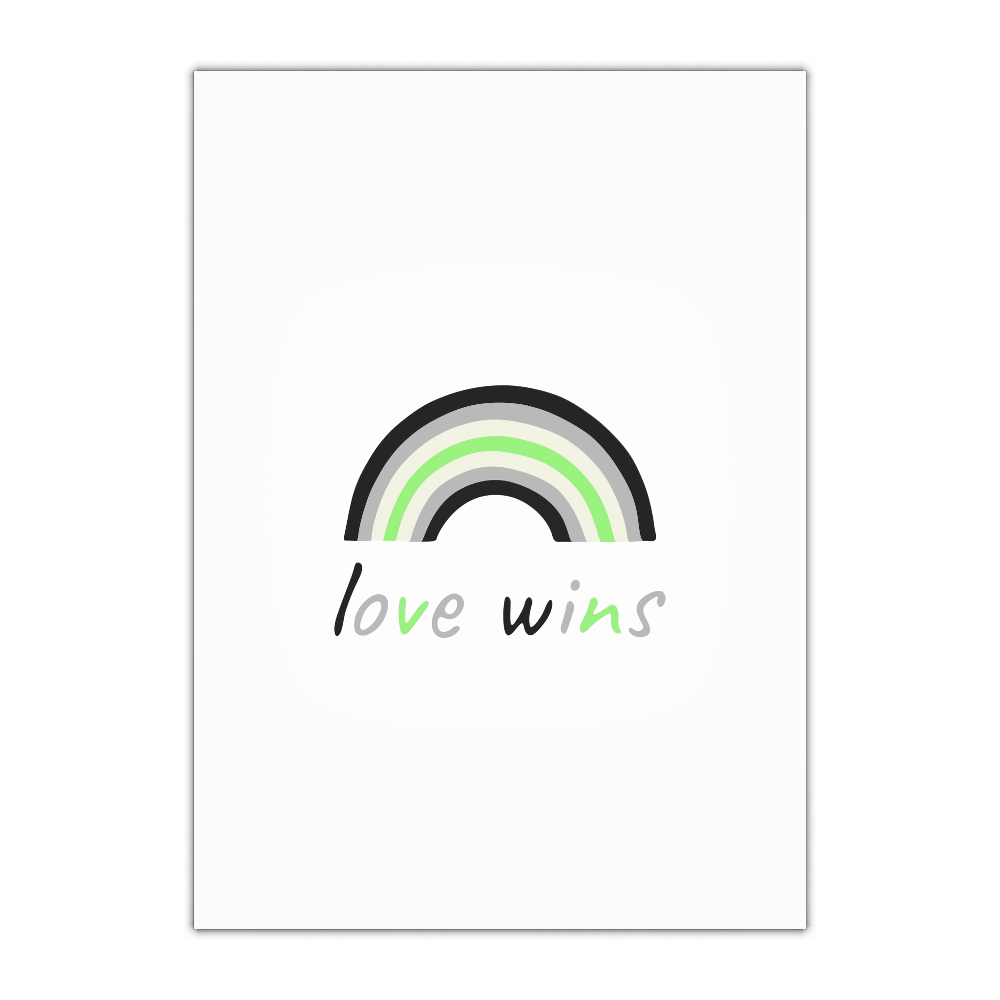 Colorful Rainbow Shape Agender Pride Flag Happy Pride Day Lgbtqia Community Pride Month Vector Hand Drawn Doodle Posters Stickers Logo Cards Gift Wrapping Paper Sheets 1pc