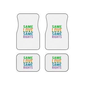 Typography T Shirt Design Collection Car Mats Set Of 4