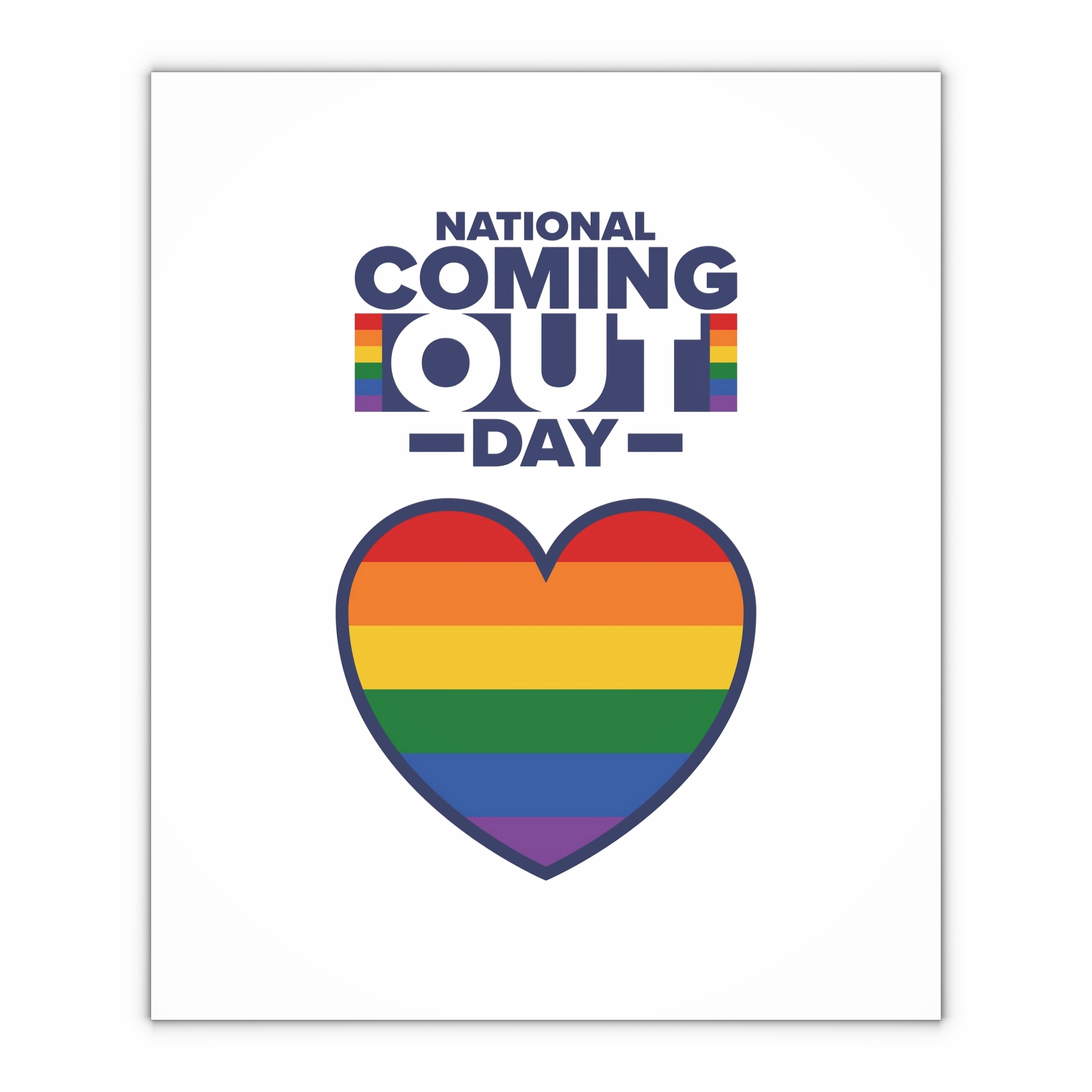 Coming Out Day Pride Month Lgbt Rainbow Flag Diversity Equality Free Love Vector Poster Gift Wrapping Paper Sheets 1pc - Image 4