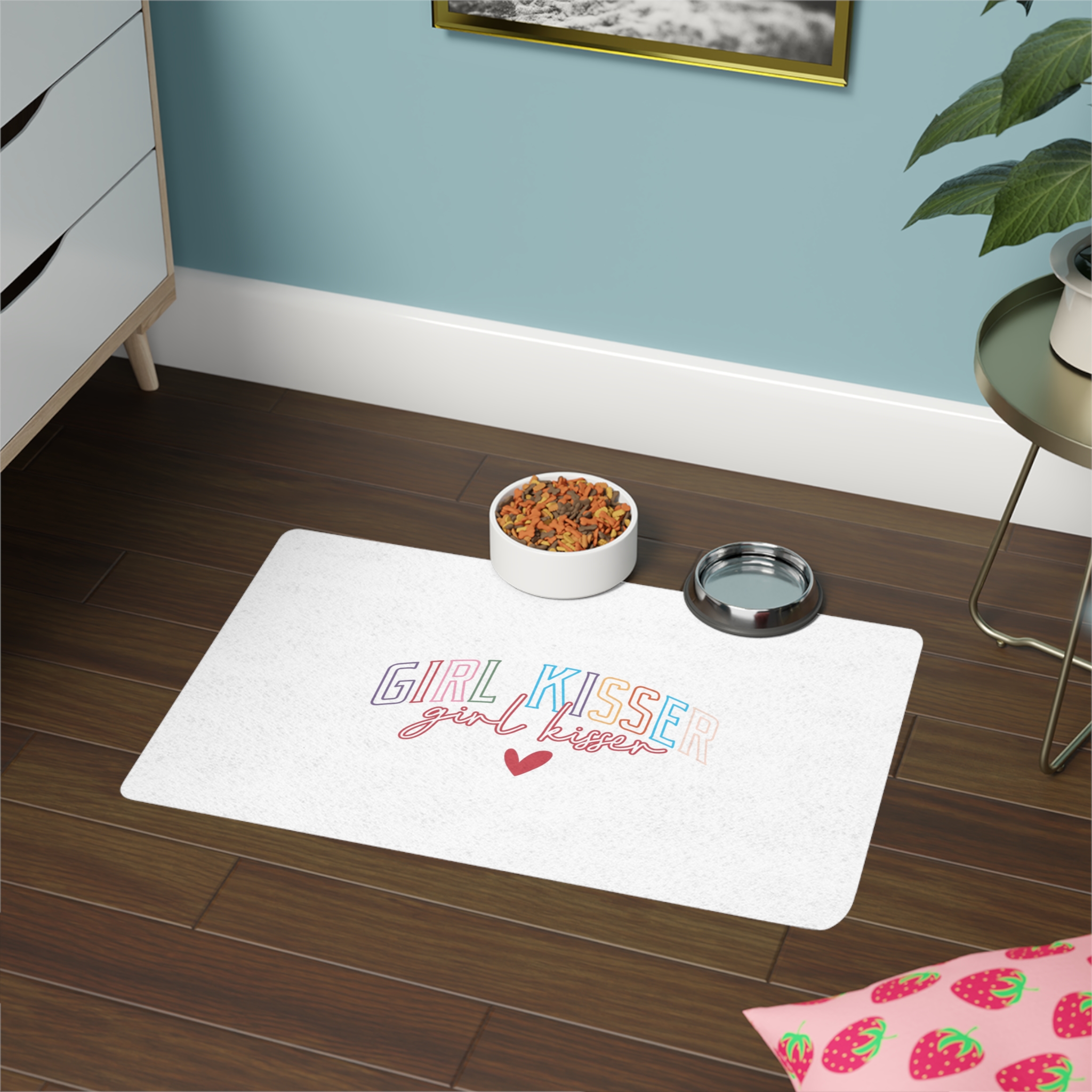 Girl Kisser Pet Food Mat 12x18 - Image 4