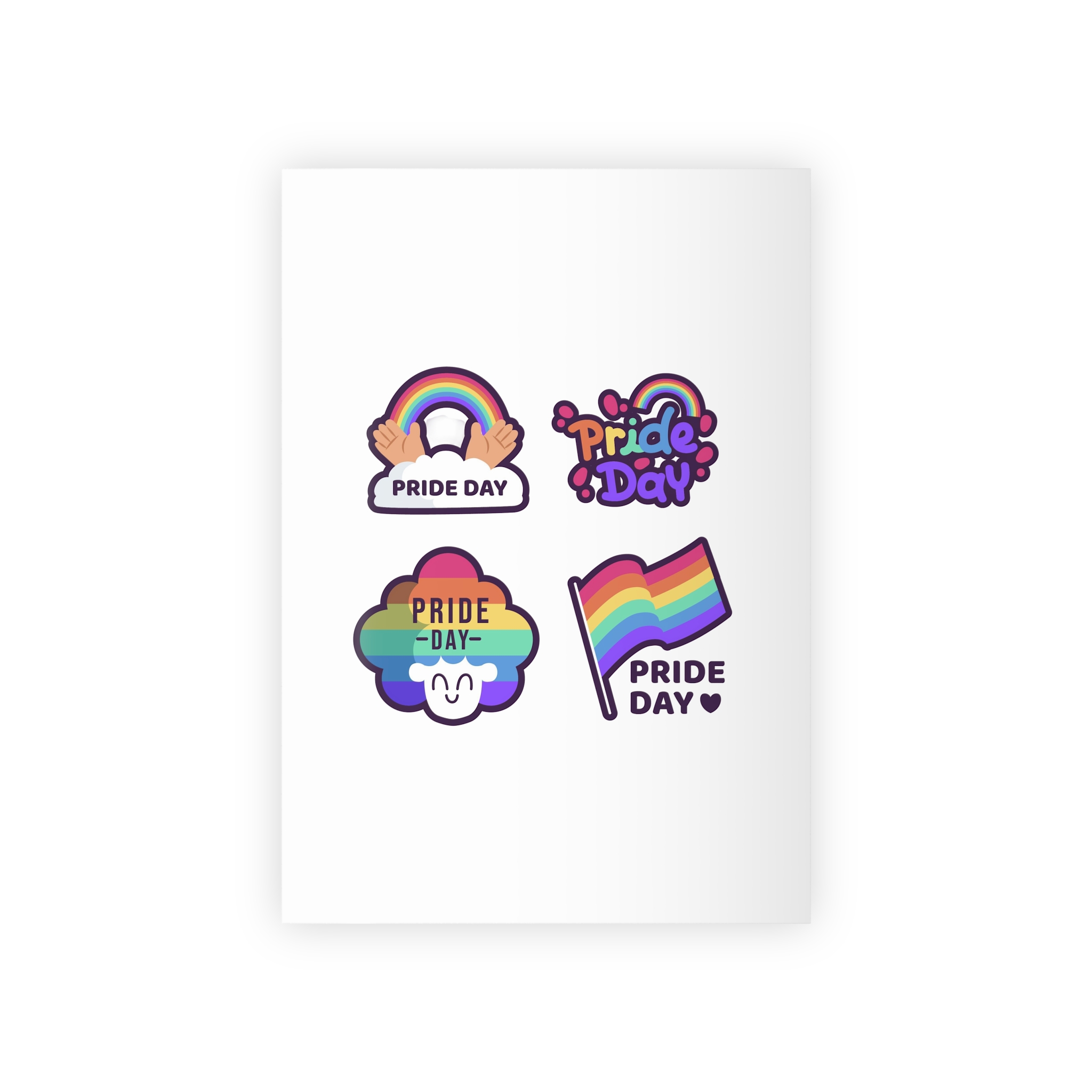 Labels With Pride Day Event Gift Wrapping Paper Rolls 1pc