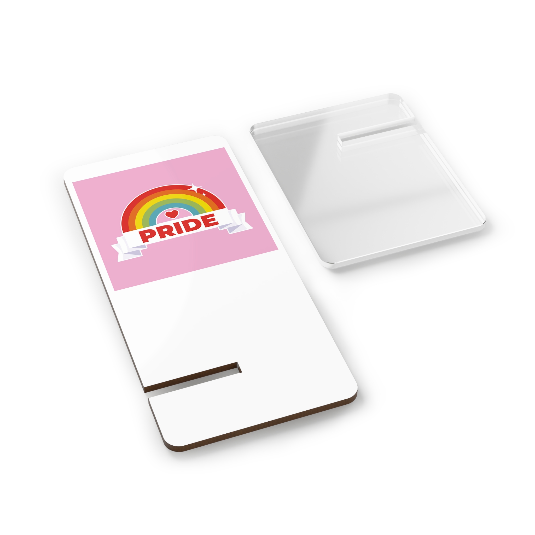 Flat Lgbt Pride Month Logo Template Mobile Display Stand For Smartphones - Image 2