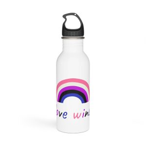 Colorful Rainbow Shape Gender Fluid Pride Flag Happy Pride Day Lgbtqia Community Pride Month Vector Hand Drawn Doodle Posters Stickers Logo Cards Stainless Steel Water Bottle