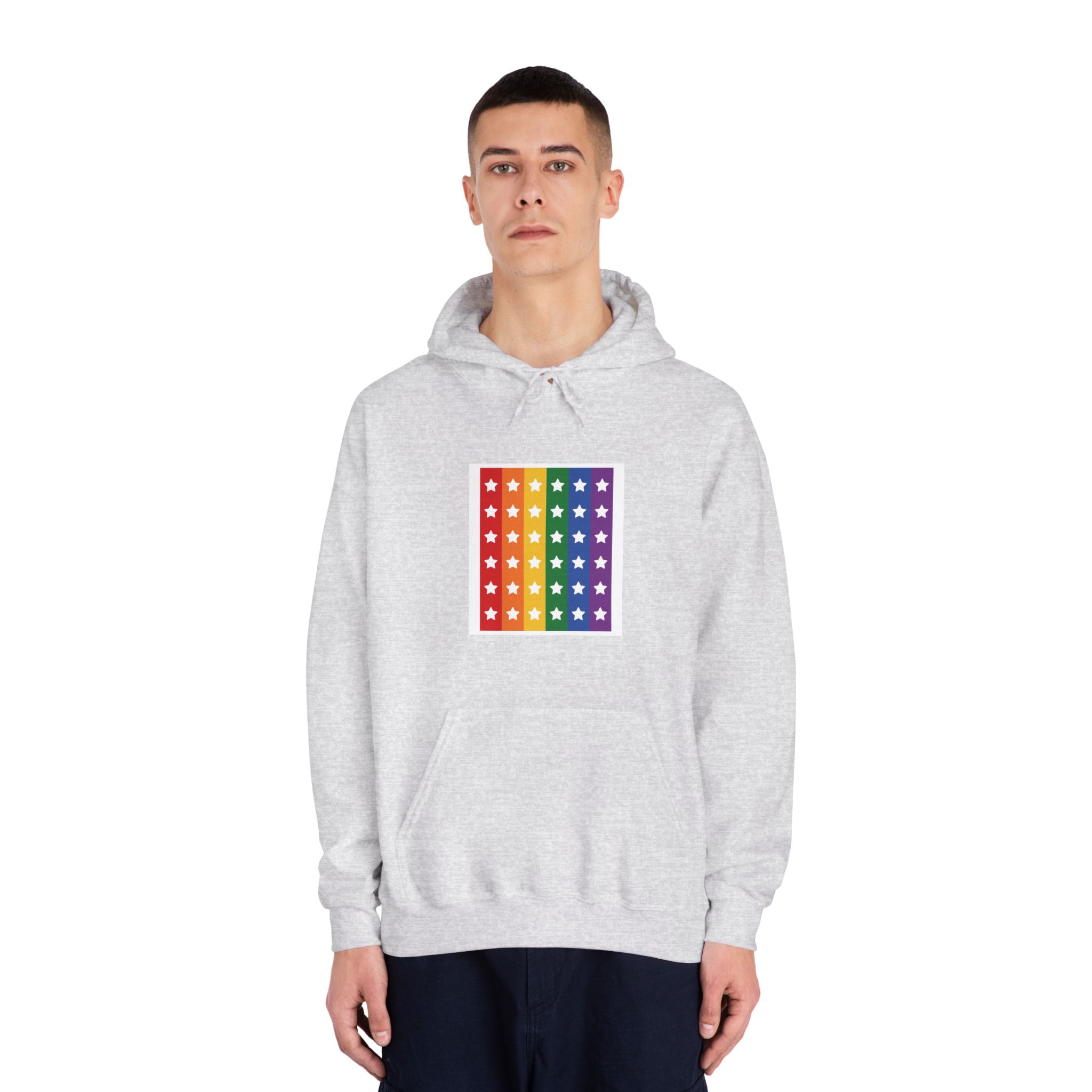 Lgbt Pride Month June Lesbian Gay Bisexual Transgender Lgbtq Flag Rainbow Vector(3) (1) Unisex Dryblend Hooded Sweatshirt - Image 7