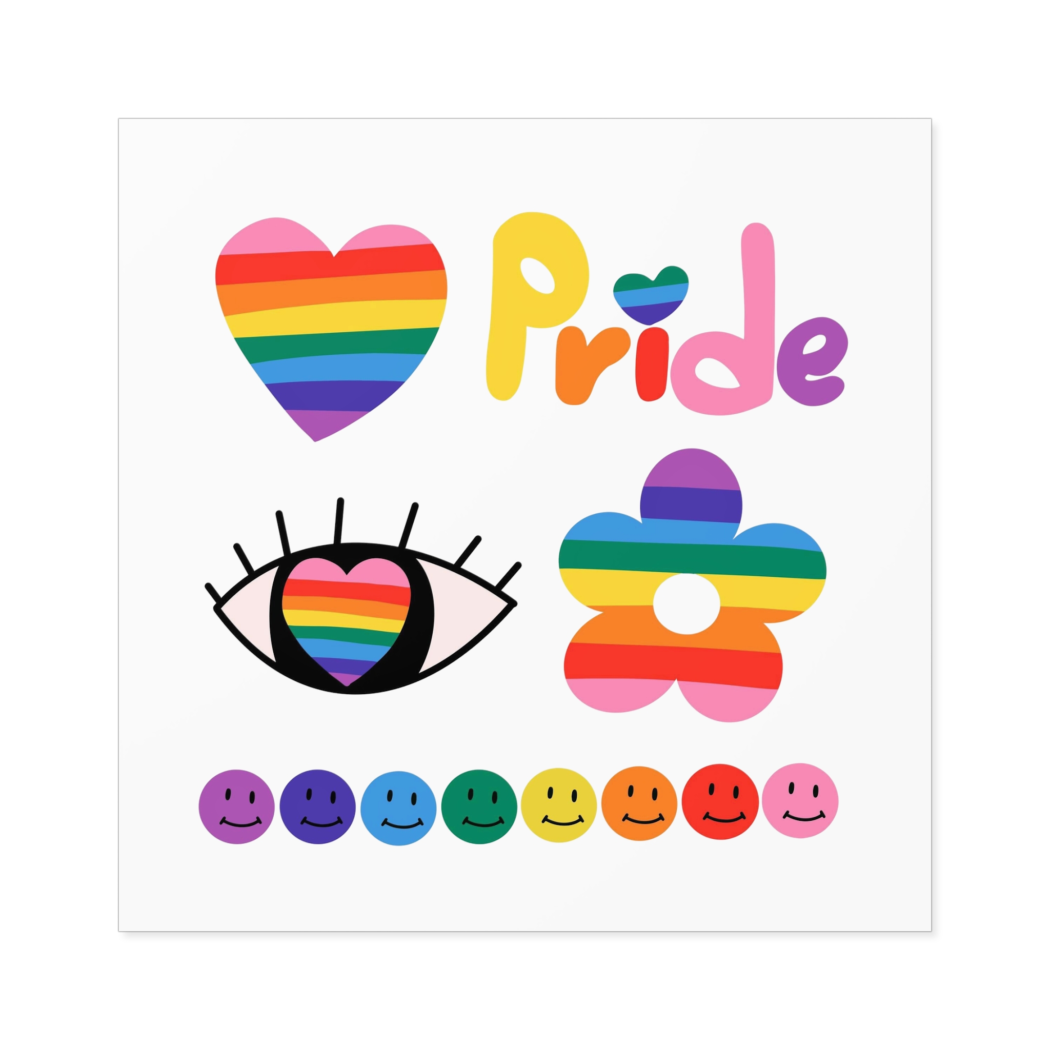 Pride Month Laminate Stickers Square - Image 61