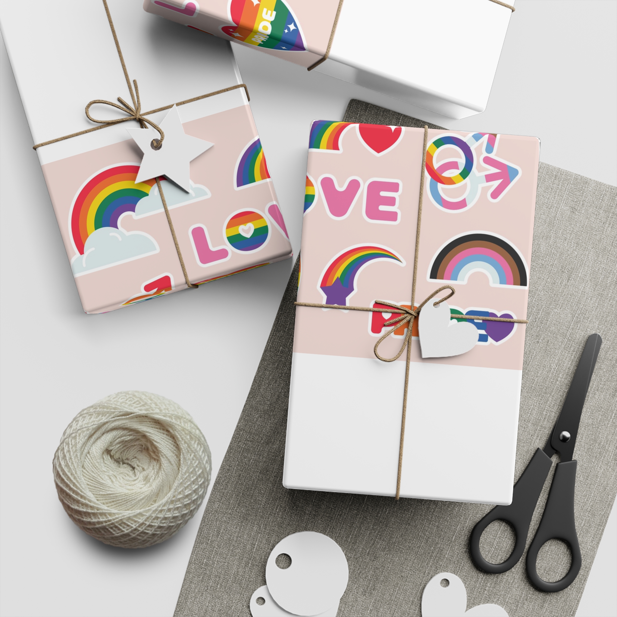 Lesbian Pride Design 050ECB Gift Wrapping Paper Sheets 1pc - Image 2