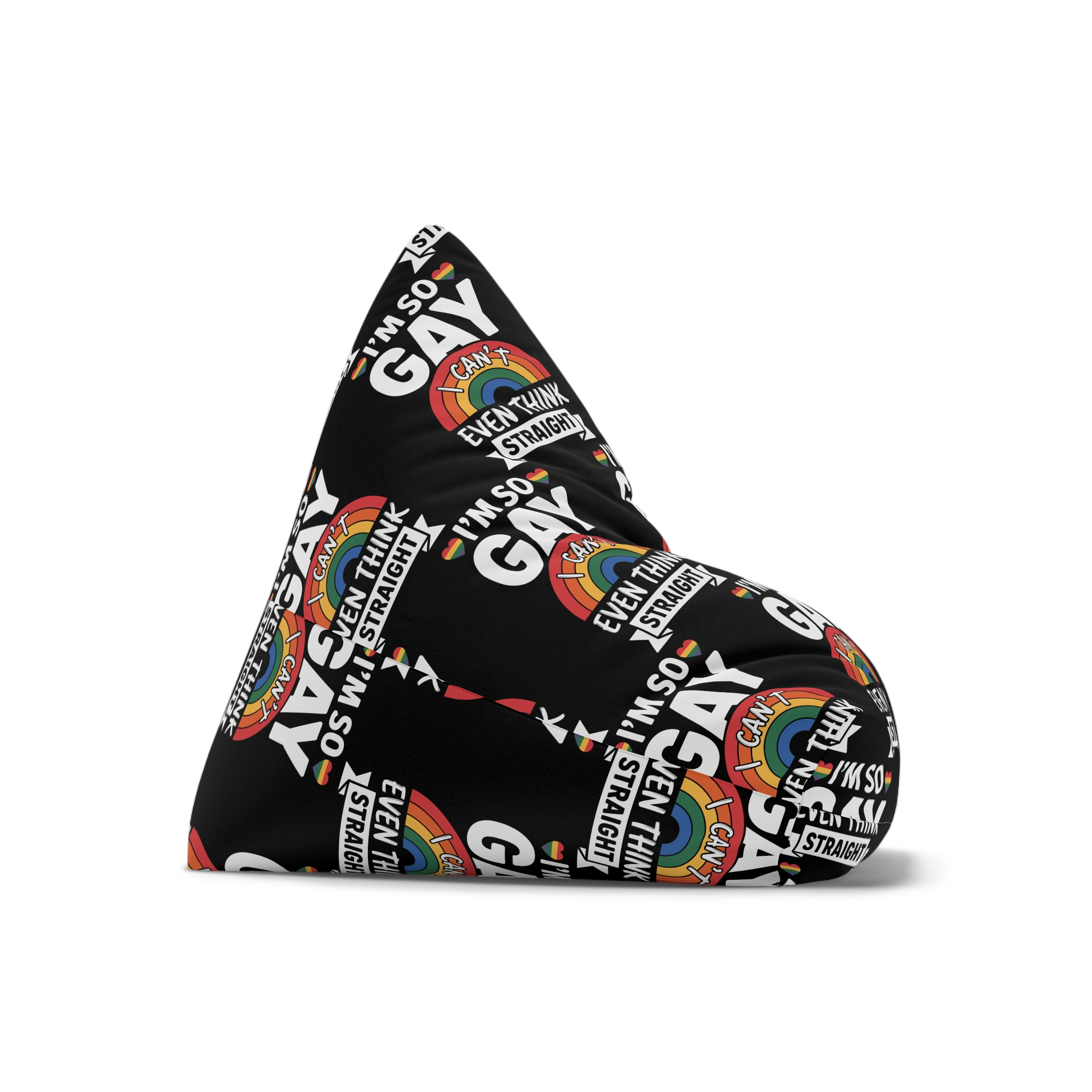 Im So Gay I Cant Even Think Straight Pride Design Bean Bag Chair Cover - Image 7