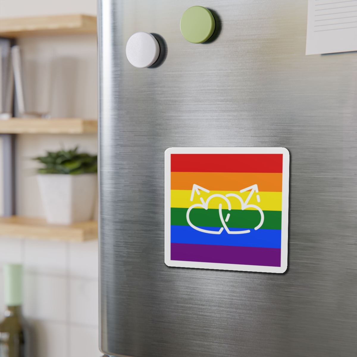 Fight Lgbt Rainbow Icon Element Gender Identity Icon Thin Line Icon Website Design Development App D Die Cut Magnets - Image 9