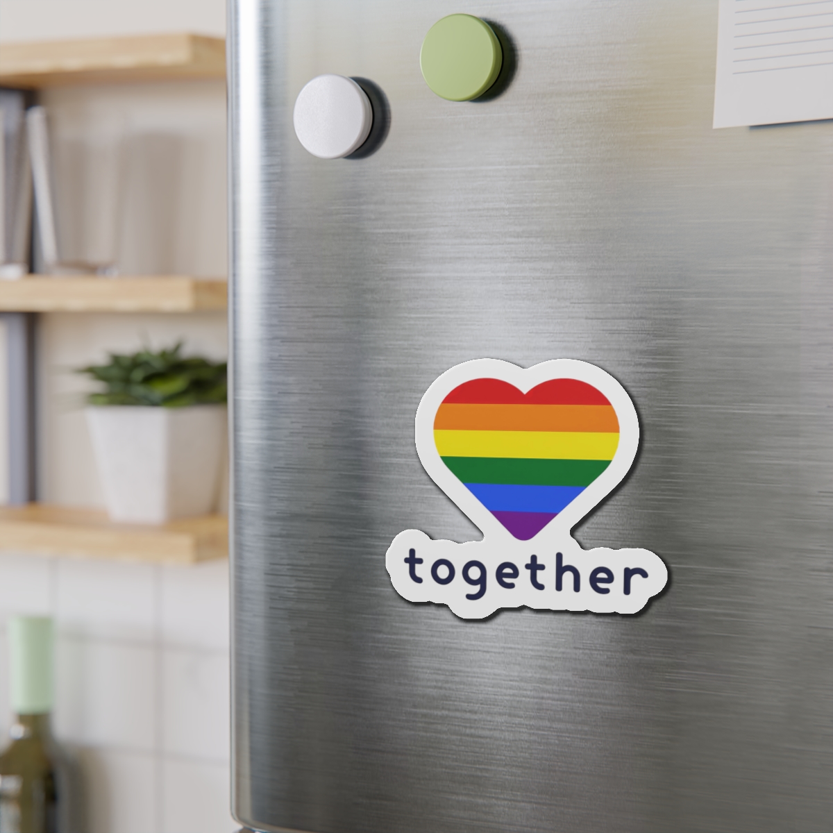 Lgbt Flag With Textlgbt Flag With Text Die Cut Magnets - Image 12