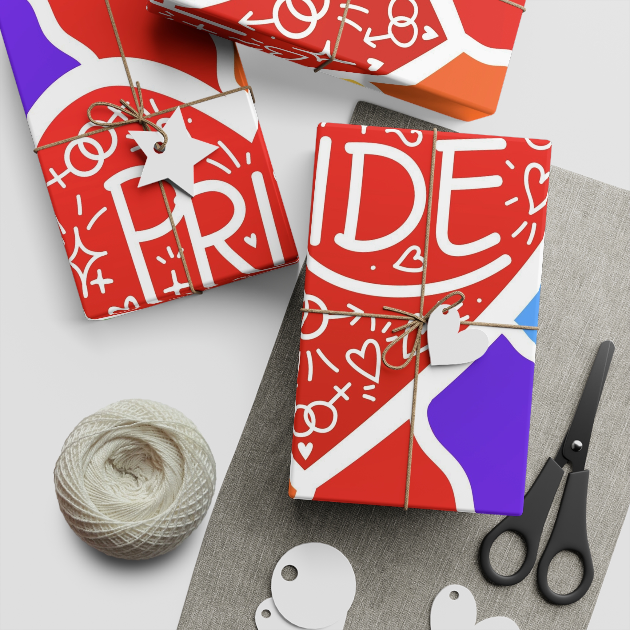 Pride Day Concept Illustration Gift Wrapping Paper Sheets 1pc - Image 2