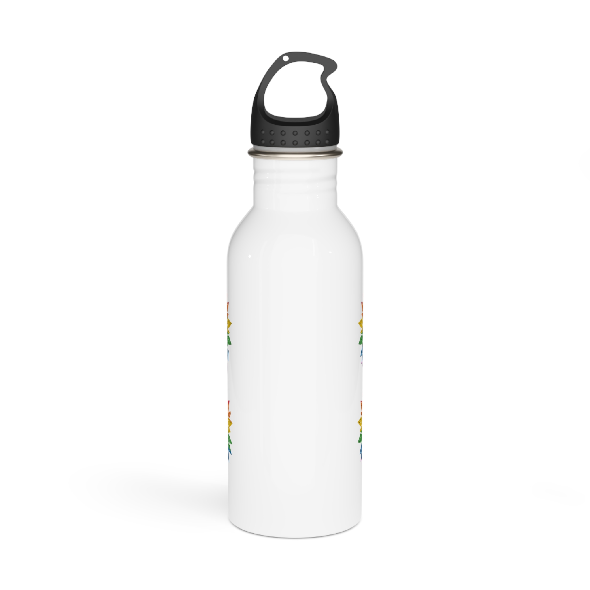 Sunflower Pride Gay Rainbow T Shirt Design Stainless Steel Water Bottle - Image 3