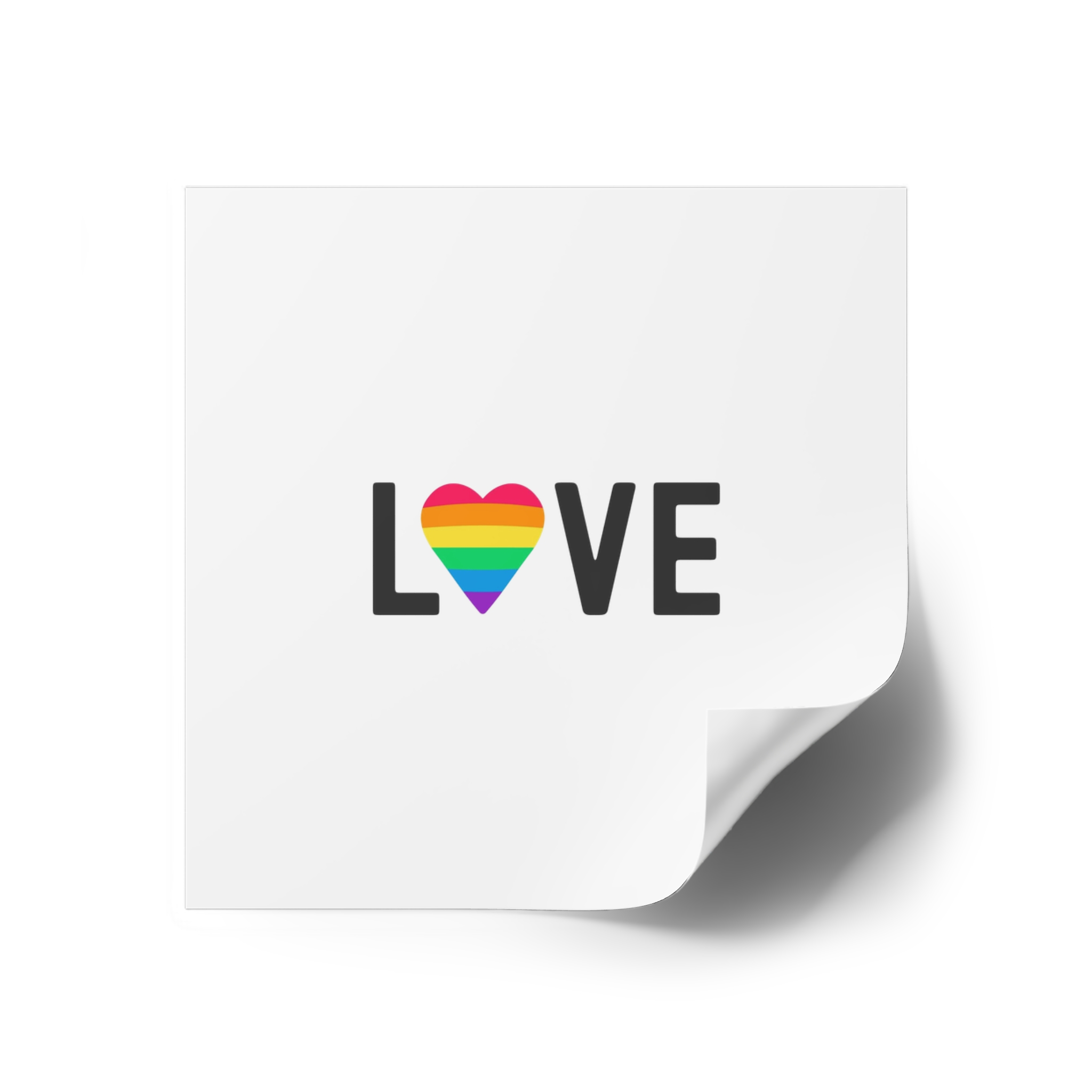 Love Lgbt Rainbow Heart Diversity Love Flag Flat Vector Illustration Laminate Stickers Square - Image 22