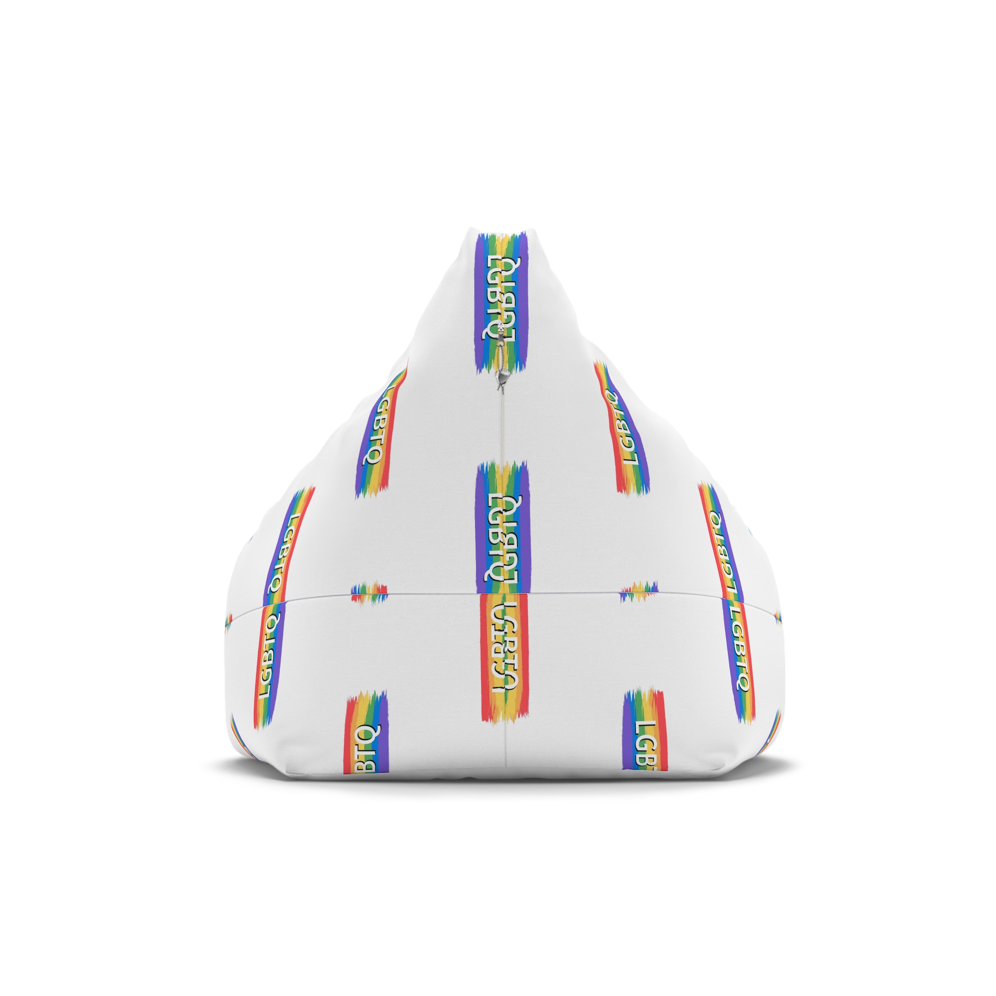 Lgbtq Rainbow Flag Pride Month June Colorful Brush Stroke Lgbtq Flag Vector Illustration Bean Bag Chair Cover - Image 2