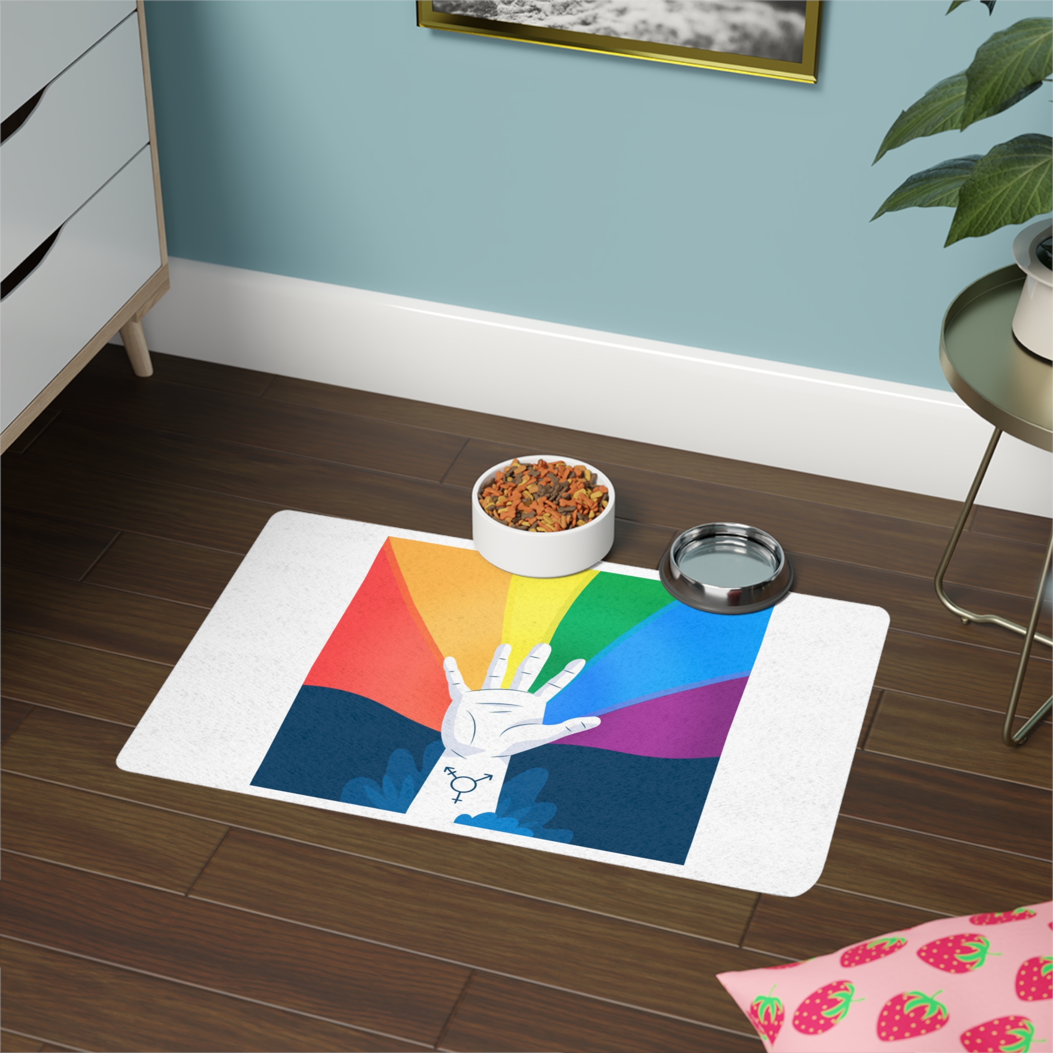 Pride Day Concept Pet Food Mat 12x18 - Image 4