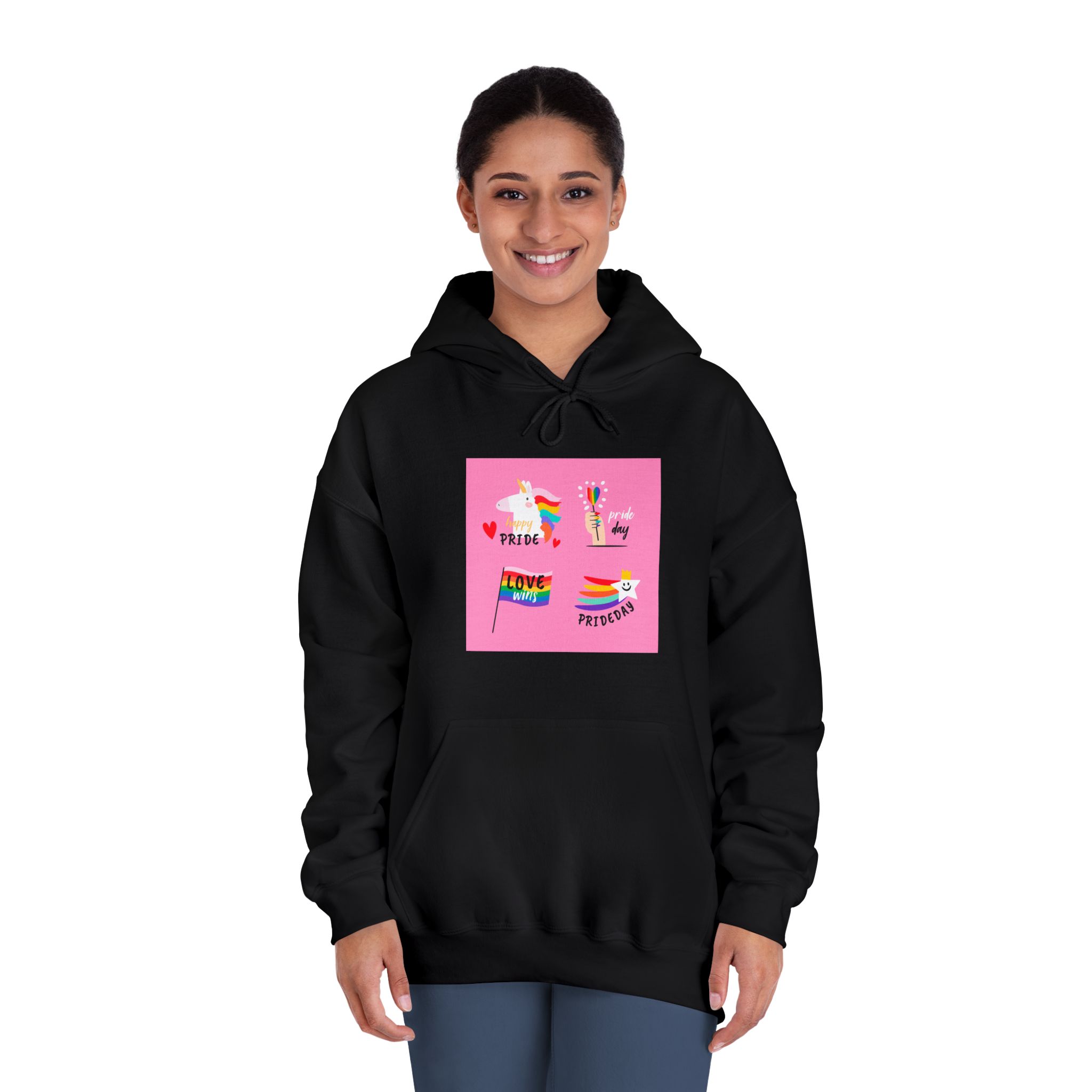 Pride Day Label Collection Theme Unisex Dryblend Hooded Sweatshirt - Image 12